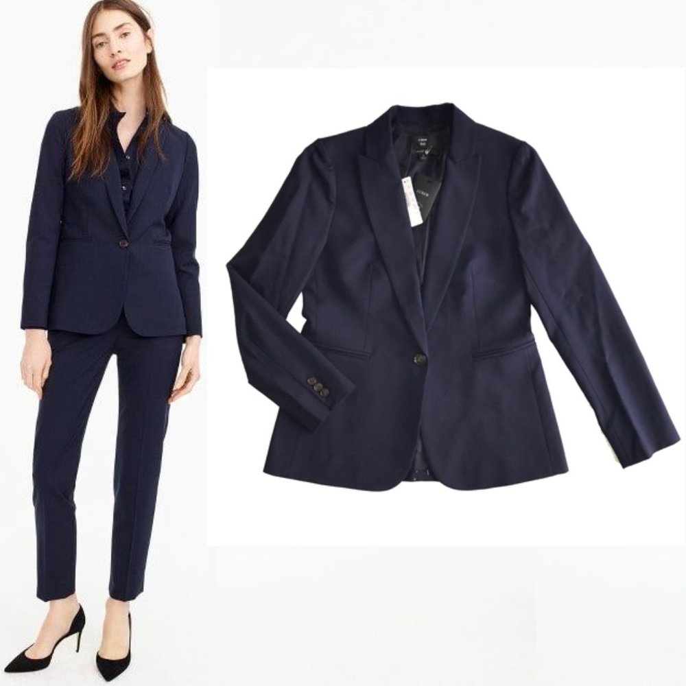 J.Crew NWT $288 Parke Blazer in Navy Stretch Wool